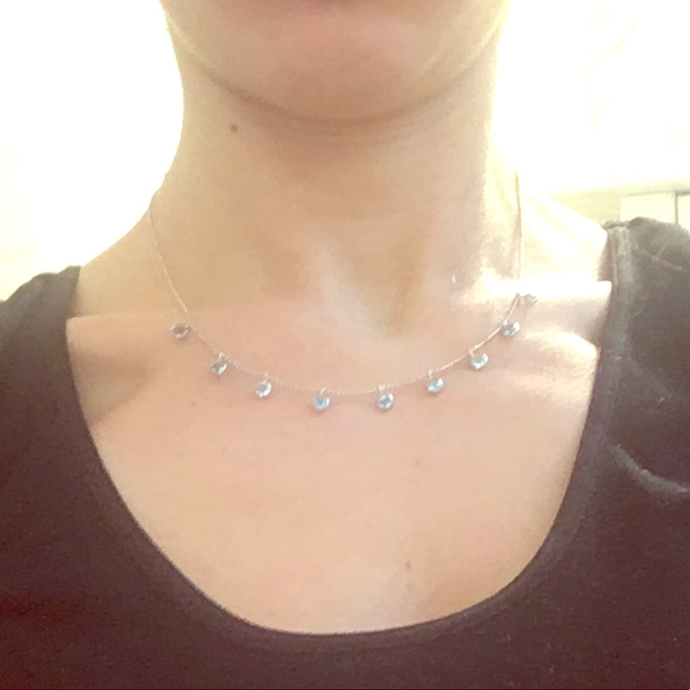 Blue charms necklace